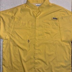 Columbia PFG Yellow Shirt Performance Fishing Gear